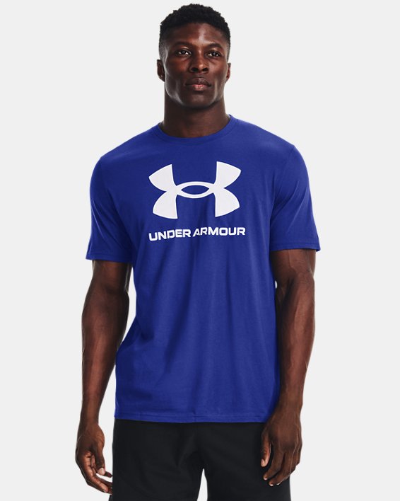 Men's UA Sportstyle Logo T-Shirt in Blue image number 0